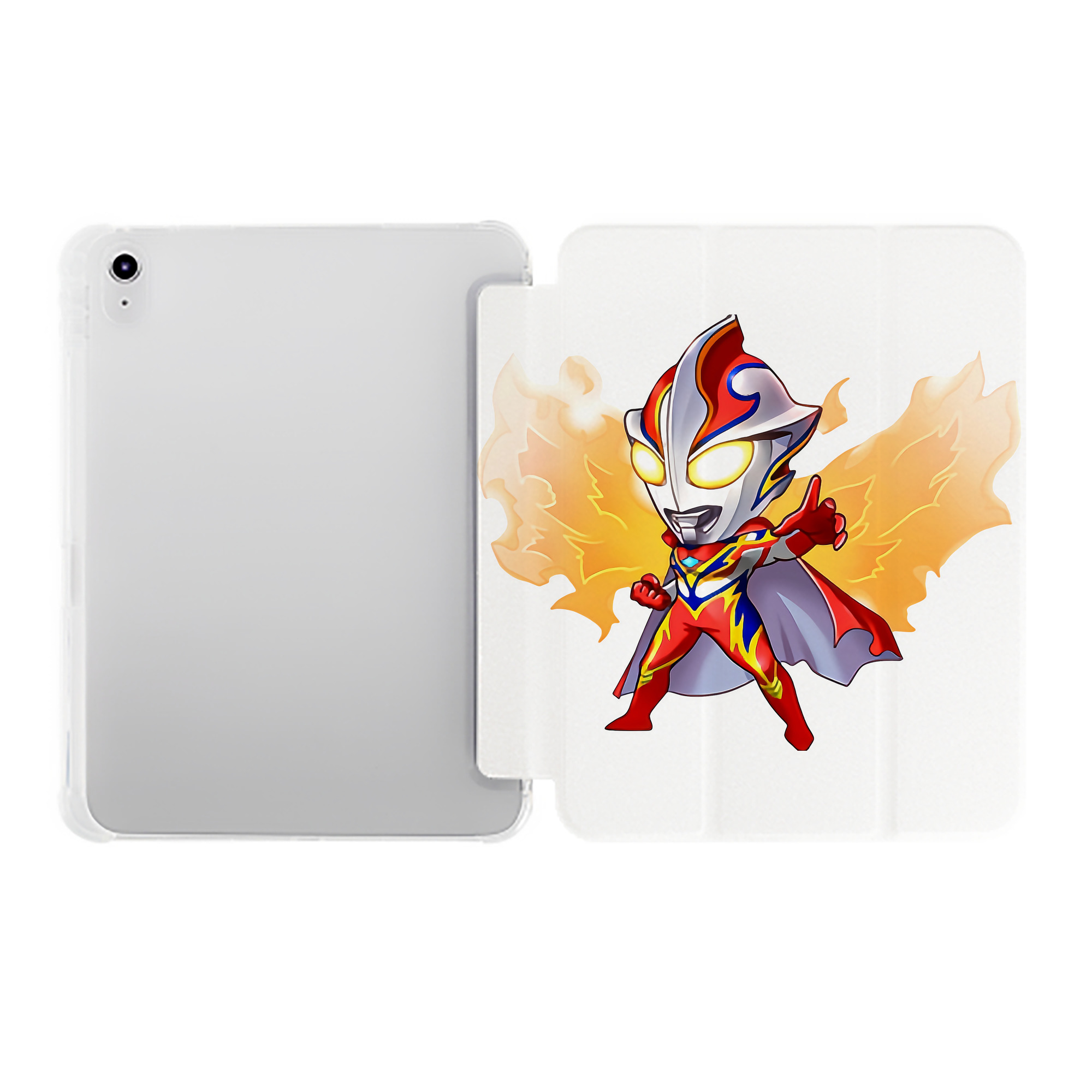 （画像用） ウルトラマン Ultraman IPad ケース ペン収納付き 三つ折りスタンド PUレザー×シリコン 対応機種9.5/10.5/10.9インチ